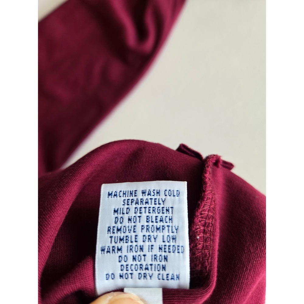 Polo Ralph Lauren Burgundy Pima Cotton Long Sleeve Polo L Preppy Classic Minimal - Picture 11 of 12